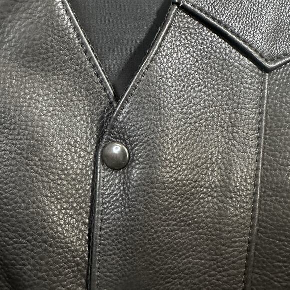 Event Leather Black Motorcycle Leather Vest Men's 44 Riding Club - Picture 9 of 10